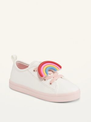 Faux-Leather Slip-On Sneakers for Toddler Girls