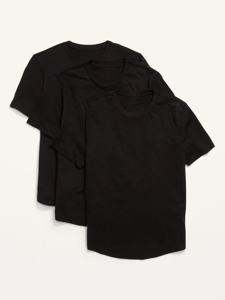 Old Navy Soft-Washed Curved-Hem T-Shirt 3-Pack for Men