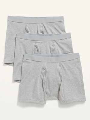 Built-In Flex Boxer-Briefs Underwear 3-Pack for Men -4.5-inch inseam