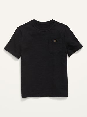 Solid Slub-Knit Pocket T-Shirt for Toddler Boys