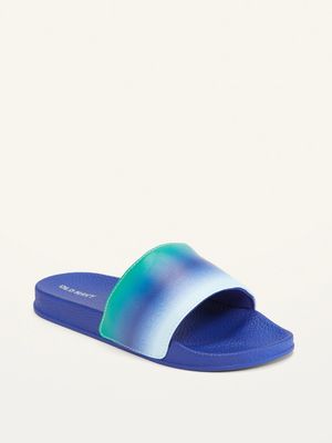 Faux-Leather Pool Slide Sandals for Girls