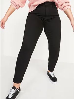 High-Waisted Pop Icon Black Skinny Jeans for Women