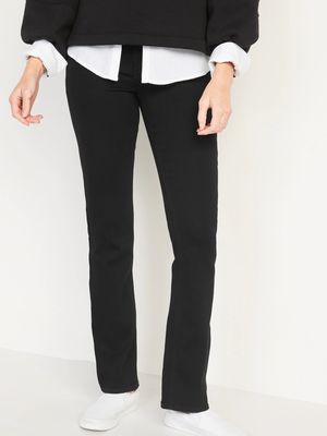Mid-Rise Boot-Cut Black Jeans for Women