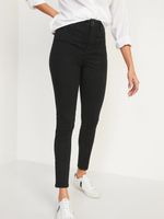 FitsYou 3-Sizes-in-1 Extra High-Waisted Rockstar Super-Skinny Black Jeans for Women