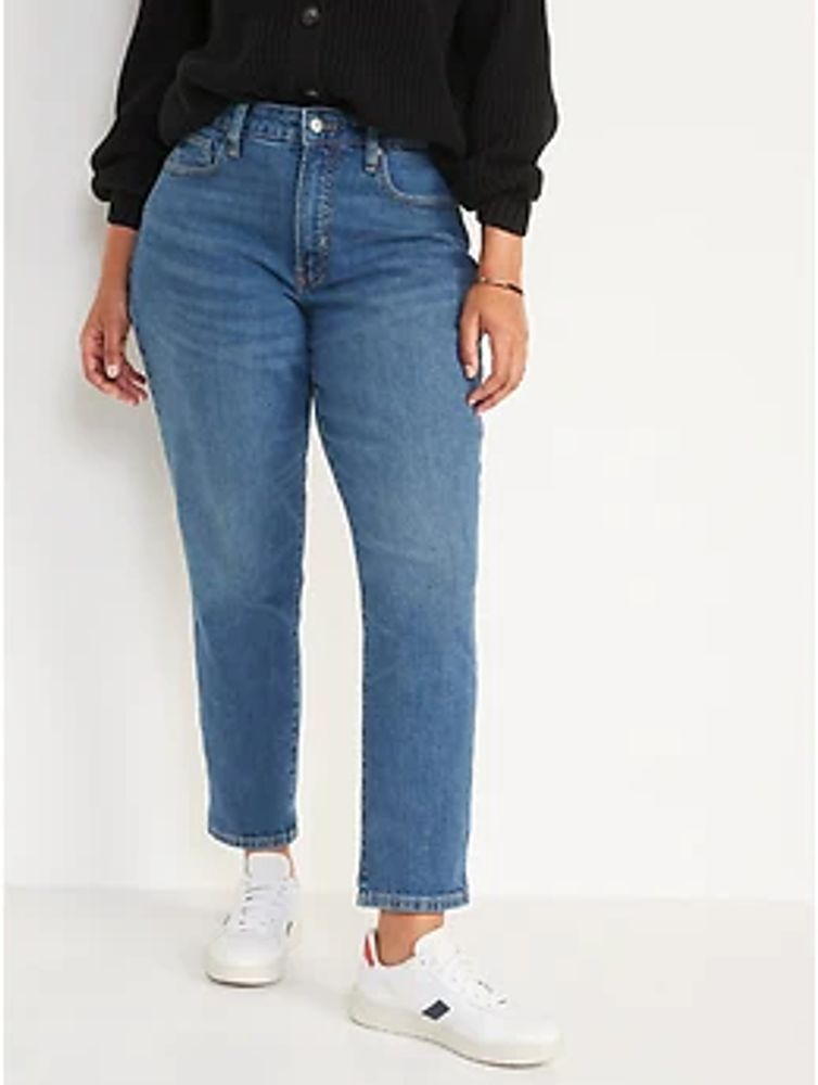 Old Navy Curvy High-Waisted OG Straight Ankle Jeans for Women