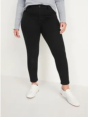 High-Waisted Wow Super-Skinny Black-Wash Ankle Jeans for Women