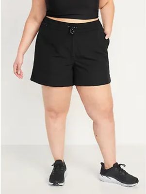 High-Waisted StretchTech Water-Repellent Shorts for Women - 4.5-inch inseam