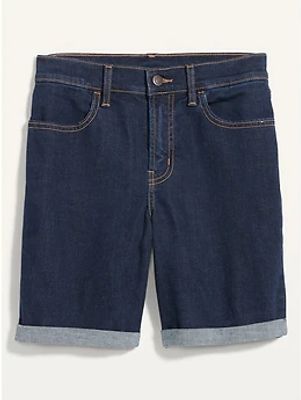 High-Waisted Dark-Wash Jean Shorts for Women - 7-inch inseam