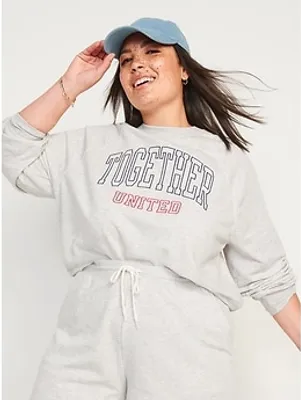 Embroidered French-Terry Sweatshirt for Women