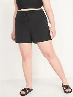High-Waisted Dynamic Fleece Sweat Shorts for Women - 6-inch inseam