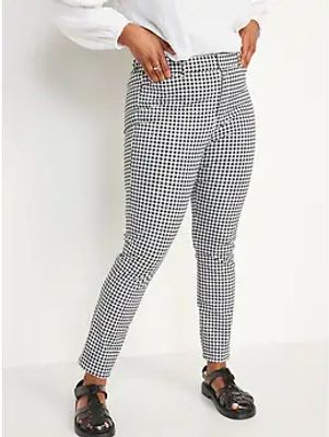 High-Waisted Gingham Pixie Ankle Pants for Women