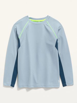 Graphic Go-Dry Cool Long-Sleeve Mesh T-Shirt for Boys