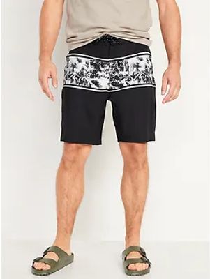 Color-Blocked Built-In Flex Board Shorts for Men - 8-inch inseam