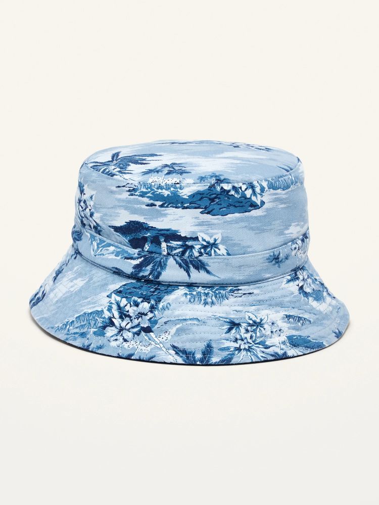 Gender-Neutral Reversible Twill Bucket Hat for Adults