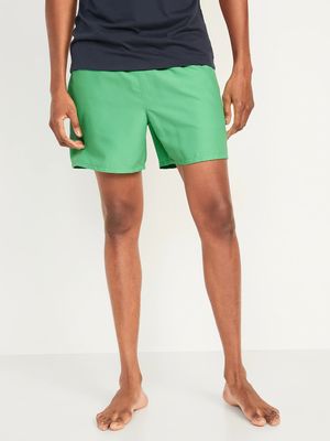 Solid-Color Swim Trunks for Men -- 5.5-inch inseam