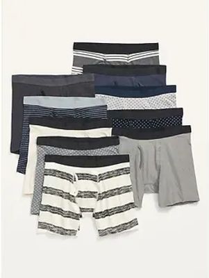 Soft-Washed Built-In Flex Boxer-Briefs Underwear 10-Pack for Men - 6.25-inch inseam