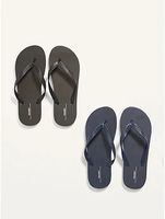 Sugarcane-Blend Flip-Flop Sandals 2-Pack for Men (Partially Plant-Based