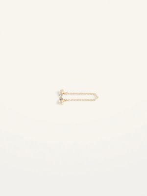 Real Gold-Plated Chain Ear Cuff for Women