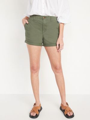 High-Waisted OGC Pull-On Chino Shorts -- 3.5-inch inseam