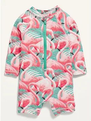Old Navy Dino Graphic Long Sleeve Zip Front Rashguard One Piece Swimsuit For Baby Mall Of America