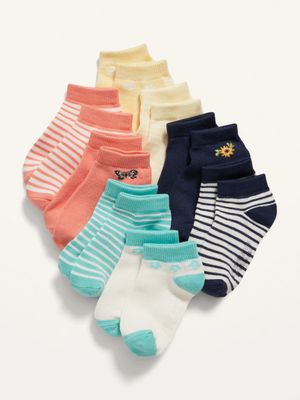 Unisex 8-Pack Ankle Socks for Toddler & Baby