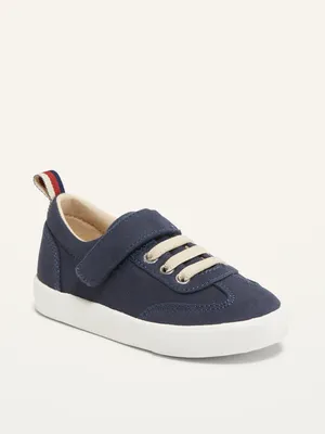 Canvas Secure-Strap Sneakers for Toddler Boys