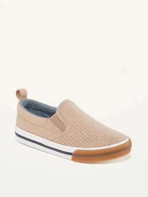 Perforated Slip-On Sneakers for Toddler Boys