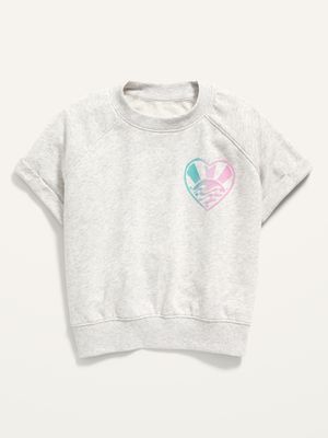 Short-Sleeve Crew-Neck Sweatshirt for Girls