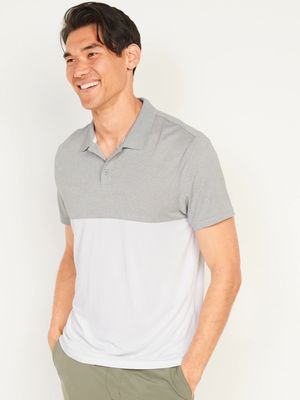 Moisture-Wicking Color-Block Pro Polo Shirt for Men