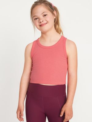 Cropped UltraLite Rib-Knit Performance Tank for Girls