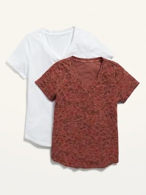 EveryWear Slub-Knit T-Shirt 2-Pack for Women