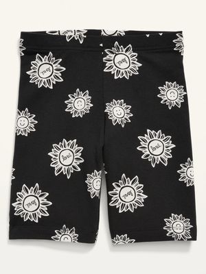 Printed Long Biker Shorts for Girls