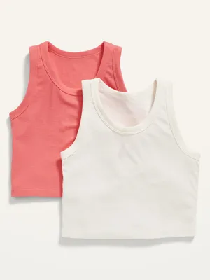 Cropped UltraLite Rib-Knit Performance Tank 2-Pack for Girls