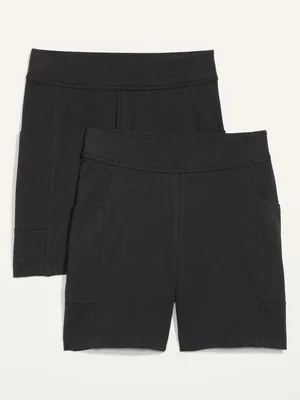 High-Waisted Biker Shorts 2-Pack for Women