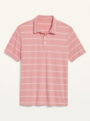 Soft-Washed Short-Sleeve Jersey Polo Shirt for Men