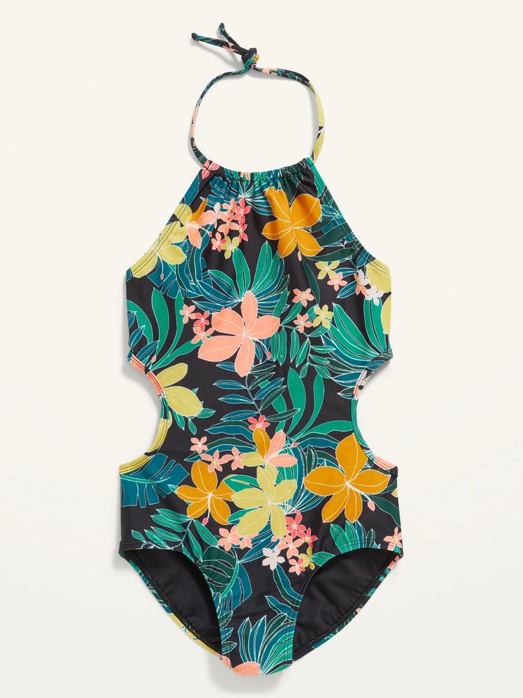 side cutout one piece swimsuit