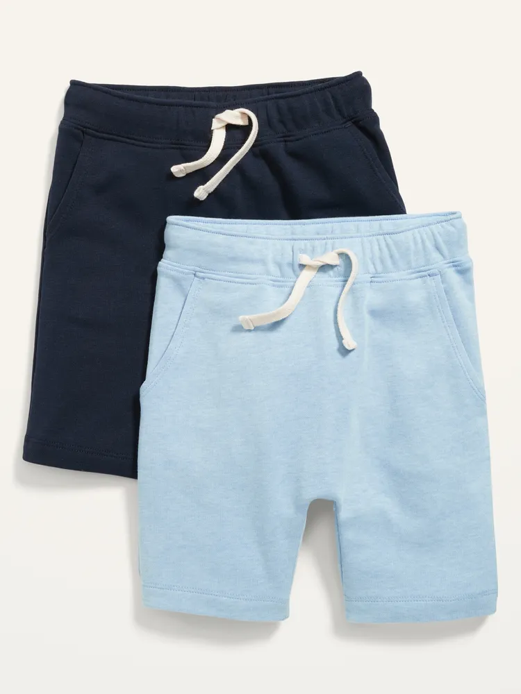 2-Pack Functional Drawstring U-Shaped Shorts for Toddler Boys