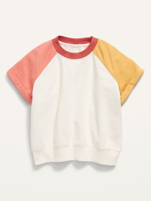 Short-Sleeve Crew-Neck Sweatshirt for Girls