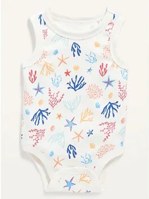 Unisex Printed Sleeveless Bodysuit for Baby