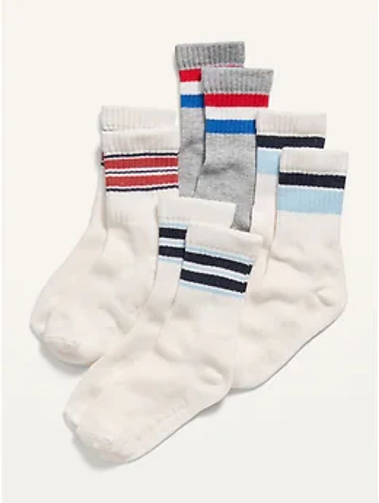 Unisex 4-Pack Crew Socks for Toddler & Baby