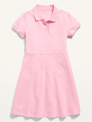 School Uniform Pique Polo Dress for Girls