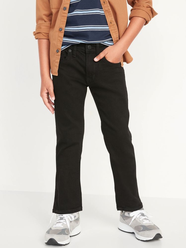 Straight Built-In Flex Black Jeans for Boys