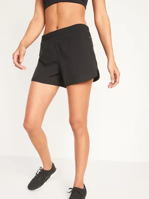 Mid-Rise StretchTech Run Shorts for Women - 4-inch inseam