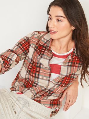 Classic Plaid Flannel Shirt for Women