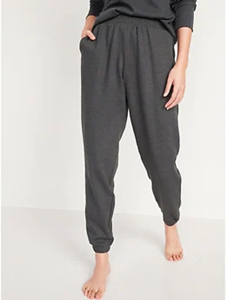 High-Waisted Thermal-Knit Jogger Pajama Pants for Women