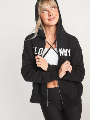 Logo-Graphic Zip-Front Hoodie for Women