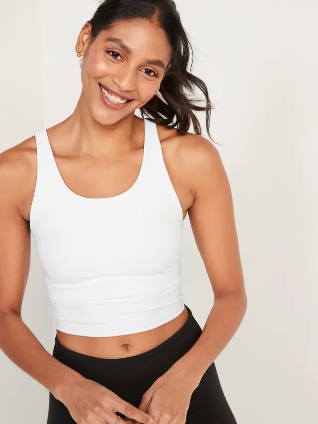 Old Navy Light Support PowerSoft Ribbed Longline Sports Bra for