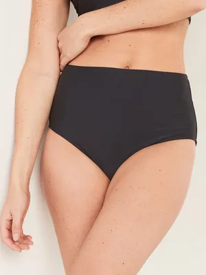 High-Waisted Bikini Swim Bottoms