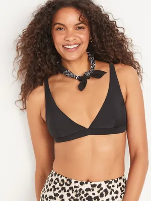 Classic Plunge Triangle Bikini Swim Top