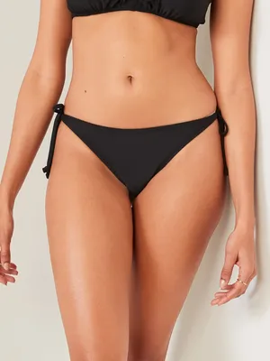 Low-Rise String Bikini Swim Bottoms